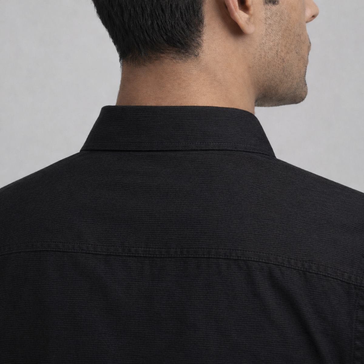 Amazon Charcoal Party Shirt 5 Collar Back