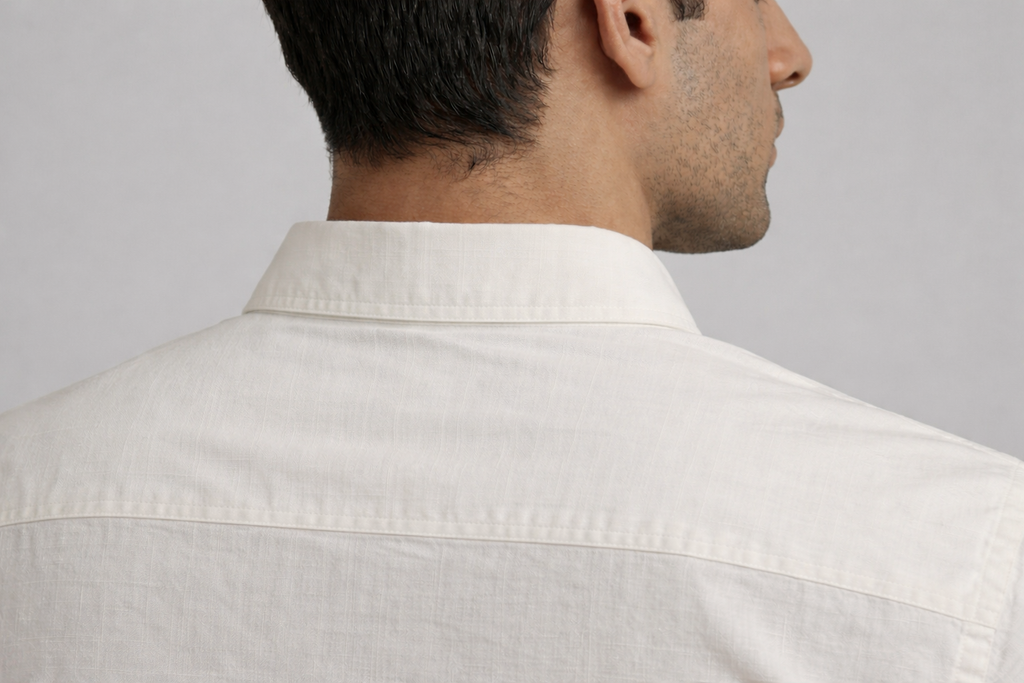 Amazon Grey Casual Shirt 9 Collar back 
