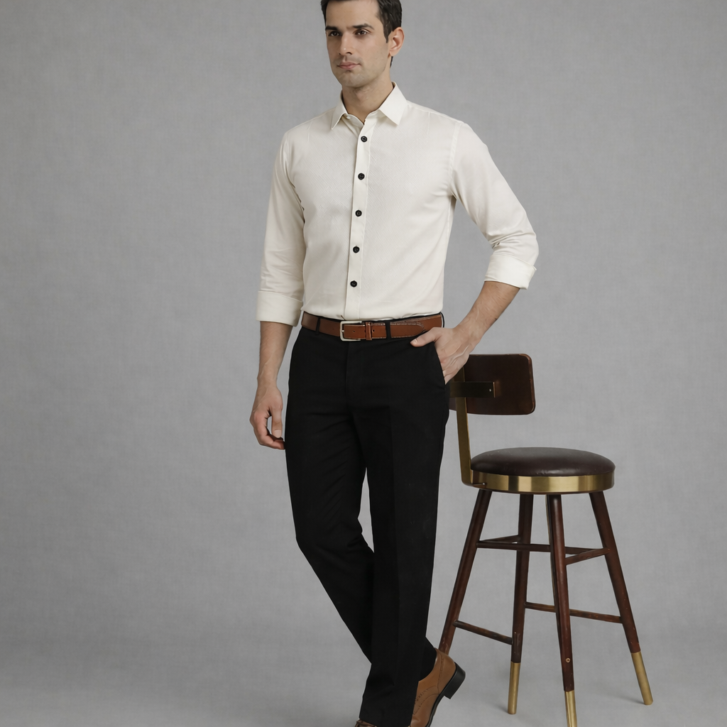 Amazon Beige Casual Shirt 8 Full Front