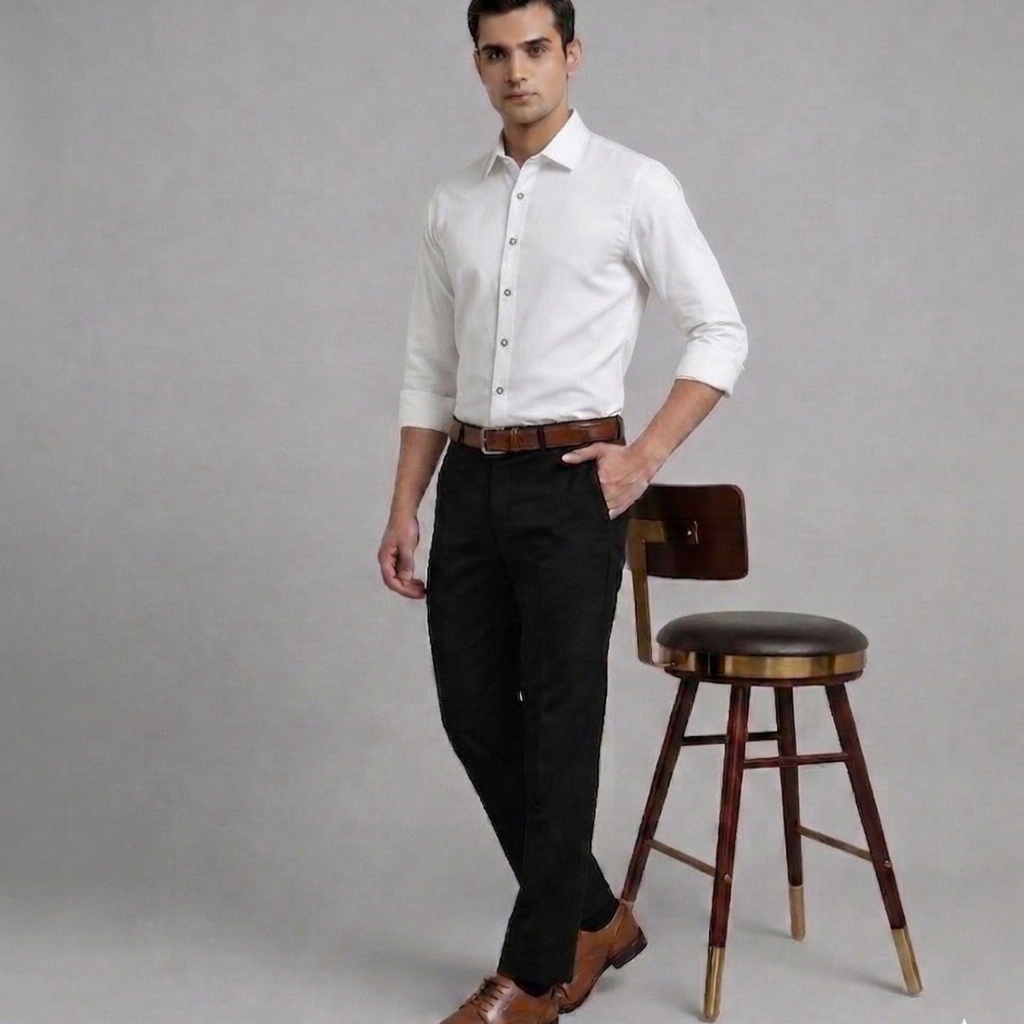 Amazon White Formal Shirt 1 Full Front
