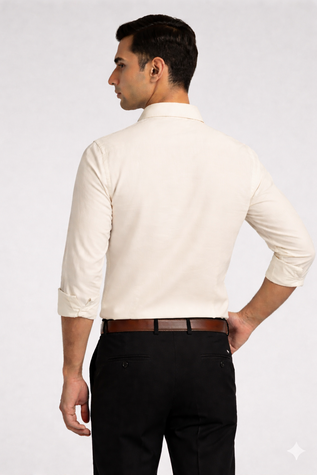 Amazon Beige Casual Shirt 8 Half Back