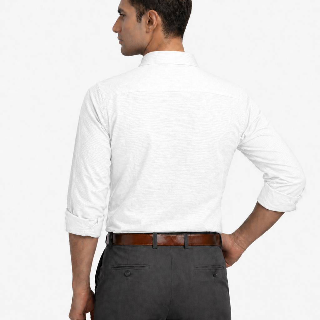 Amazon Grey Casual Shirt 7 Half Back
