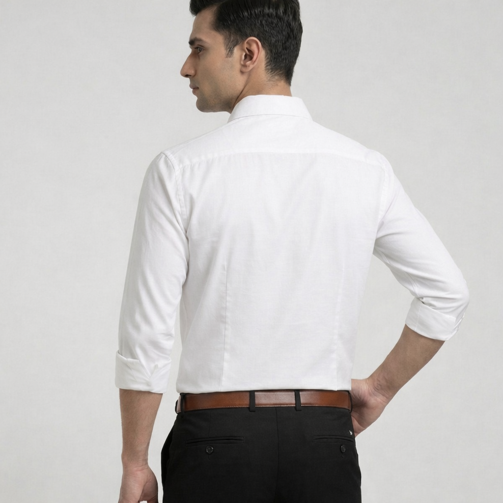 Amazon White Formal Shirt 1 Half Back
