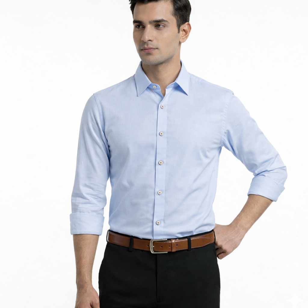 Amazon Grey Formal Shirt 3 Half front