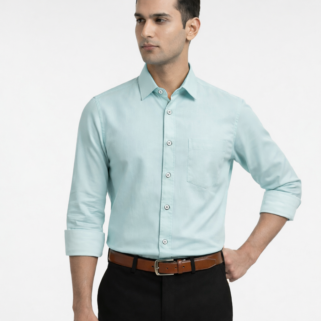 Blue Everyday Casual Shirt front half