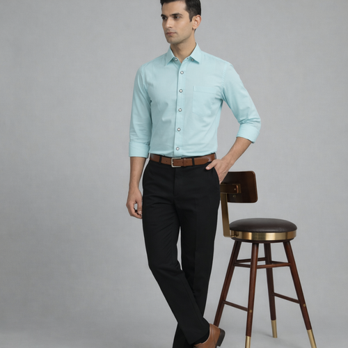 Blue Everyday Casual Shirt full front
