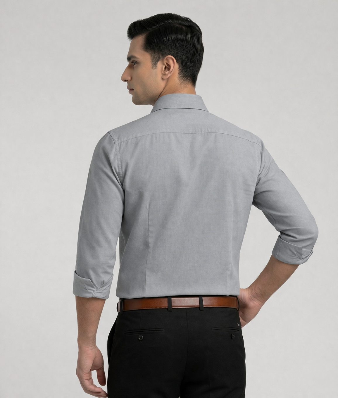 Amazon Grey Formal Shirt 4 half back 